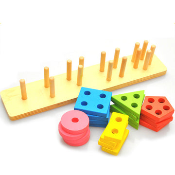 Creative Foundations: Wooden Building Block Baby Toy