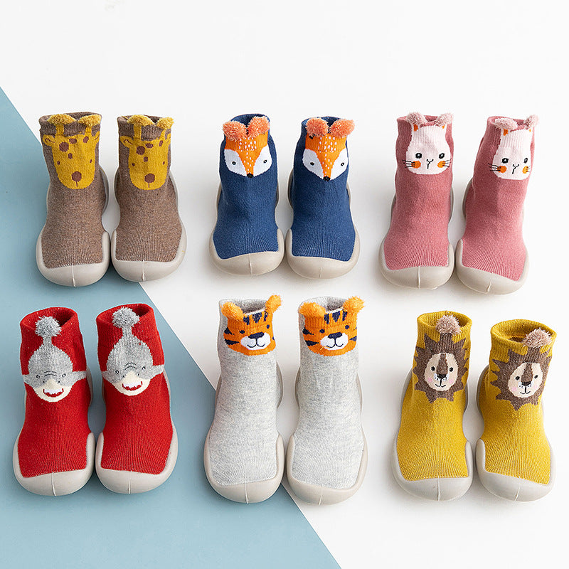 "Animal Adventure" Grip Sole Floor Socks for Kids