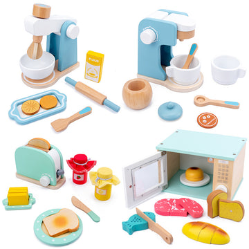 Mini Home Appliance Play Set: Wooden Toy Collection for Kids